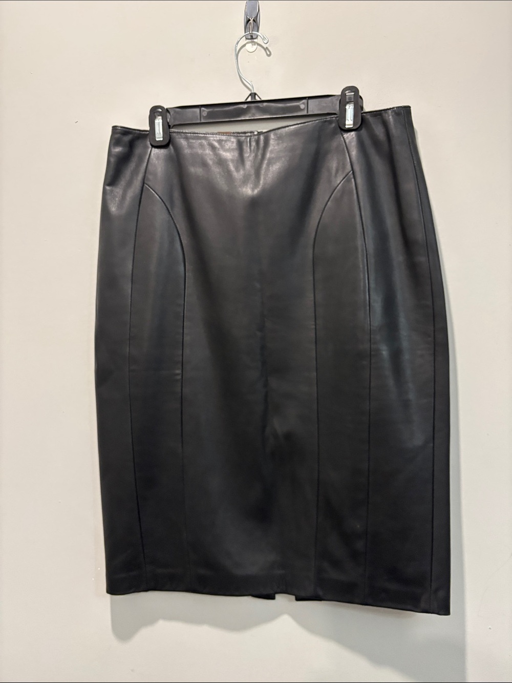 Danier Italian Leather Midi Pencil Skirt Black Size 10 - Picture 5 of 15
